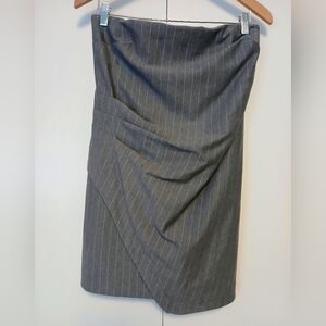 NWT Wild Fable Gray Pinstripe Halter Dress